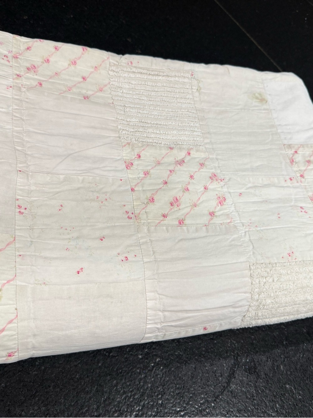 Simply Shabby Chic Patchwork Quilt or Bed Throw 60x86 Floral Cottage